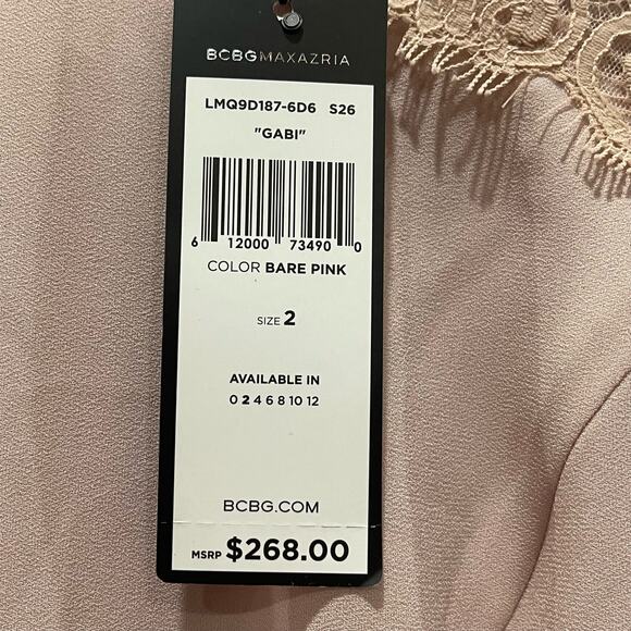 NWT BCBGMAXAZRIA NWT Gabi Dusty Pink Bell Sleeve Romper Size 2 - Picture 7 of 9